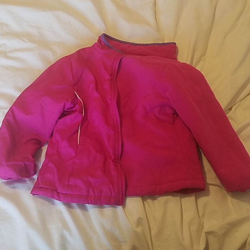 Girls size 5/6 lightweight coat, reversible